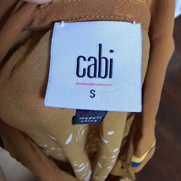 Cabi Cheers Women's Printed Sheer Sleeveless Blouse Size S - Picture 6 of 9